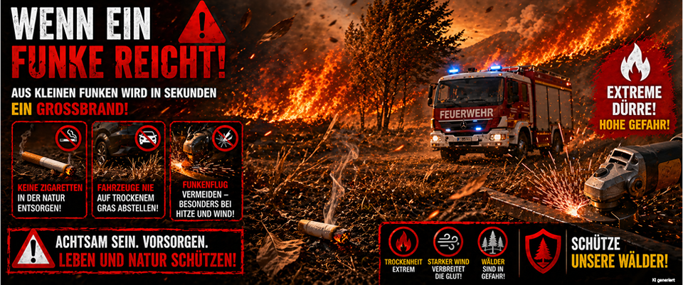 Featured image for “Wenn ein Funke reicht – aus kleinen Funken wird in Sekunden ein Großbrand”